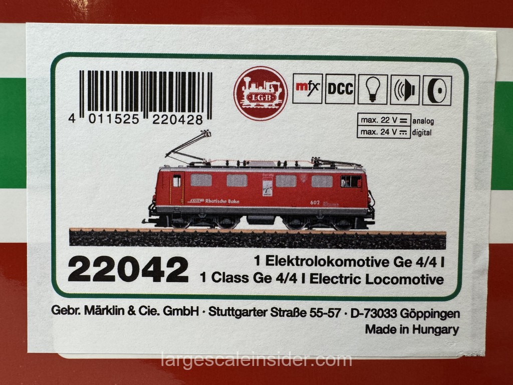 Gallery LGB 22042 RhB Ge 4 4 I Large Scale Insider